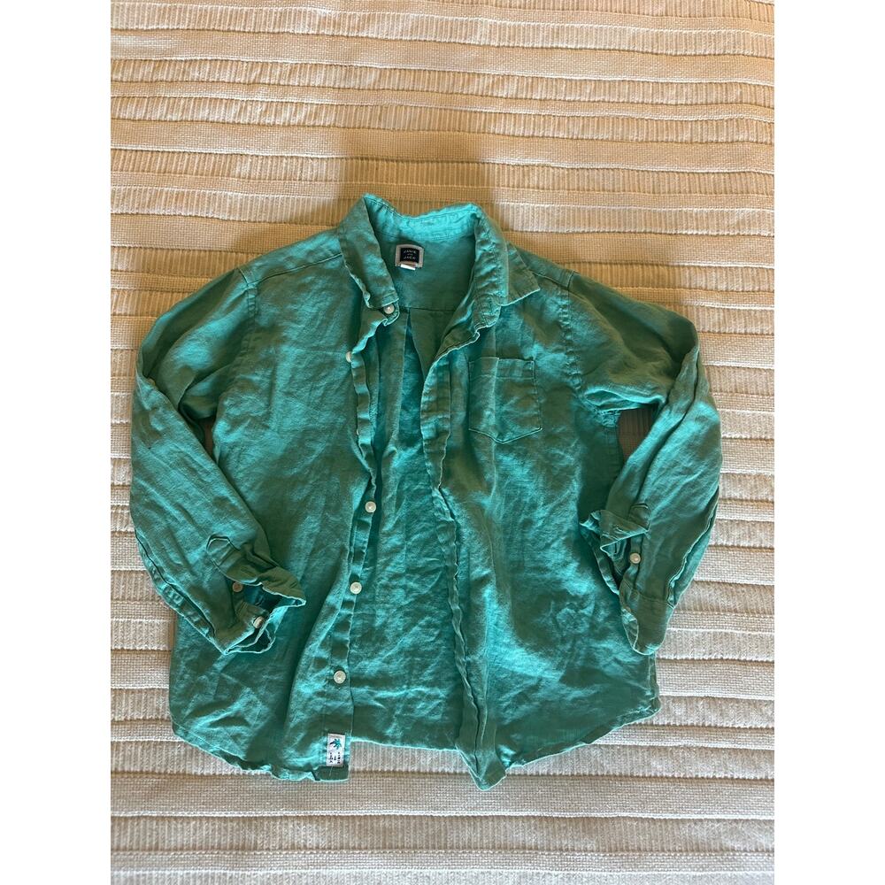 Janie and Jack 6 Linen Button Up